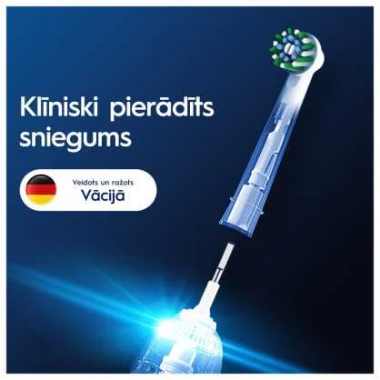 Braun Oral-B Cross Action šepetėlio galvutė su užrašais
