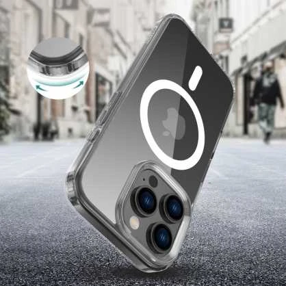 Apple iPhone 16 Pro Max Tech-Protect FlexAir Hybrid MagSafe Clear dėklas telefonui skaidrus