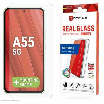 E.V.I. DISPLEX tikras stiklas + dėklas Samsung Galaxy A55 5G