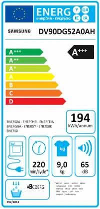 Džiovyklė Samsung DV90DG52A0AHLE