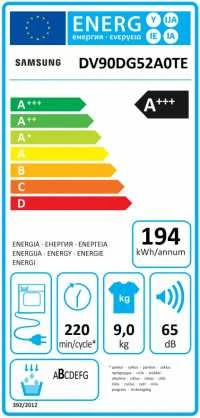 Džiovyklė Samsung DV90DG52A0TELE