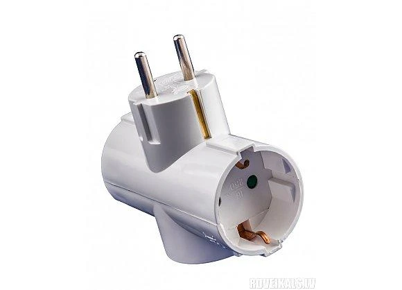 Electraline 3-vietis skirstytuvas el.lizdui baltas