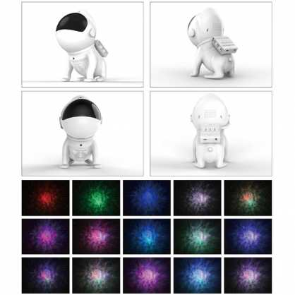 Elight G6 Kosmosa Suns Nebula efektu sienas & griestu projektors ar Skaļruni / Bluetooth App / pulti Balts