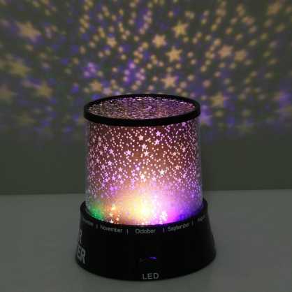 Elight STM Star Master Divu režīmu Zvaigžņu debesu projektors ar 4x AA / USB Vada strāvu Melna