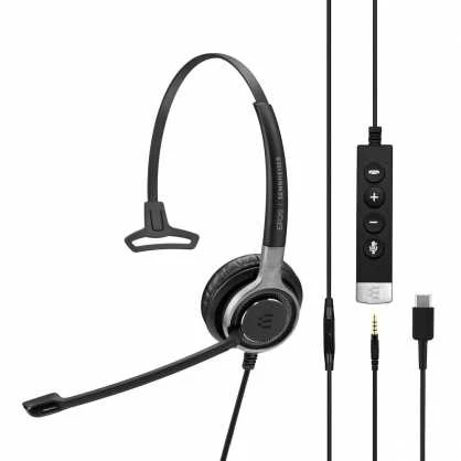 EPOS Sennheiser Ausinės Impact SC 635 USB-C 3,5mm USBC 3,5mm mono juodas sidabrinis (1000669)