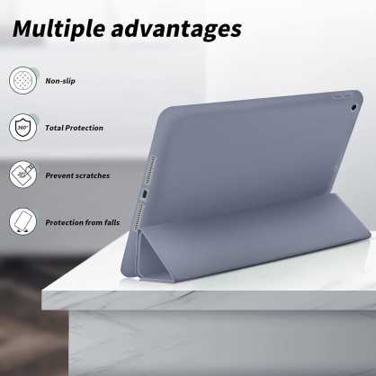 Dėklas na tablet Evelatus "Tri-Fold Stylus Holder Case Galaxy Tab A8" Lavender Pilkas