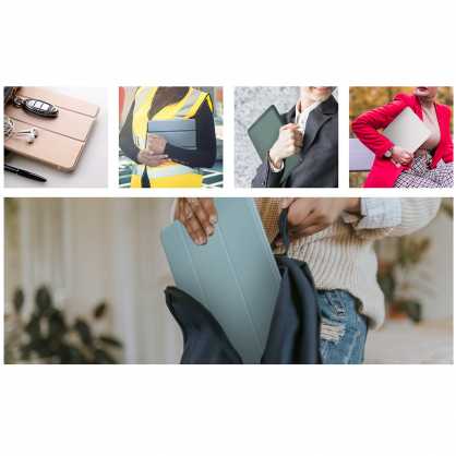 Dėklas na tablet Evelatus "Tri-Fold Stylus Holder Case Galaxy Tab A8" Lavender Pilkas