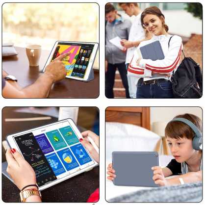 Dėklas na tablet Evelatus "Tri-Fold Stylus Holder Case Galaxy Tab A8" Lavender Pilkas