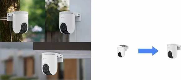 Valdoma 4G IP kamera su SIM jungtimi EZVIZ CS-H8C 4G LTE, 3Mpix, PIR, MicroSD jungtis, Ezviz app