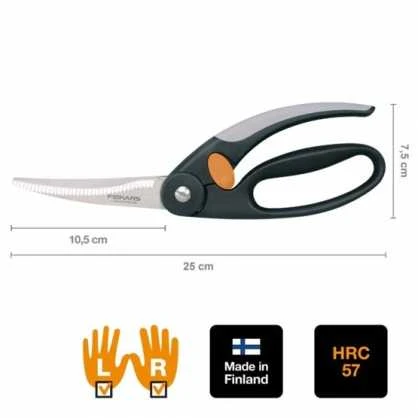 Fiskars FF paukštienos žirklės su Softouch rankenomis 1 vnt.