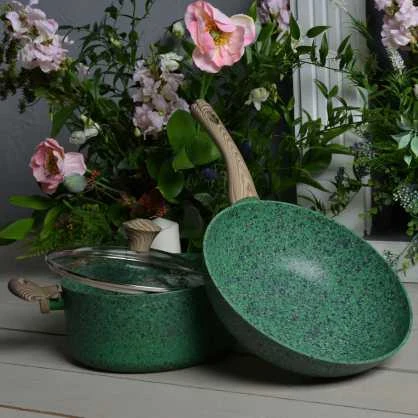 Fissman „MALACHITE“ wok keptuvė 28x8cm (aliuminis)
