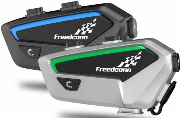 Motociklo Interkomas - FREEDCONN FX Bluetooth 5.0, 2000 m Diapazonas, IP67 Juodas