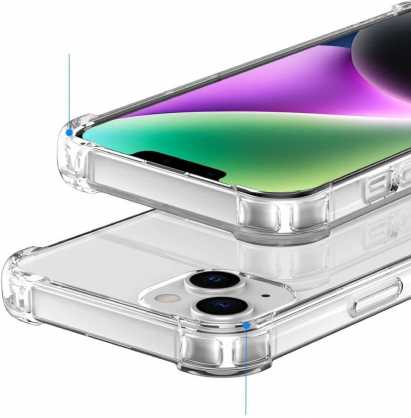 Fusion Accessories "Anti Shock Silikoninis dėklas Apple iPhone 15 Plus" Transtarent