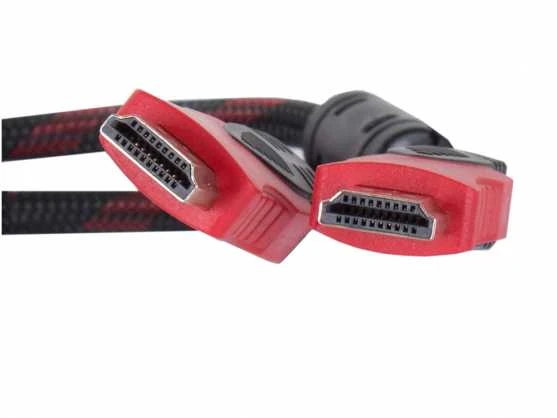 HDMI 2.0 kabelis su raudonais antgaliais