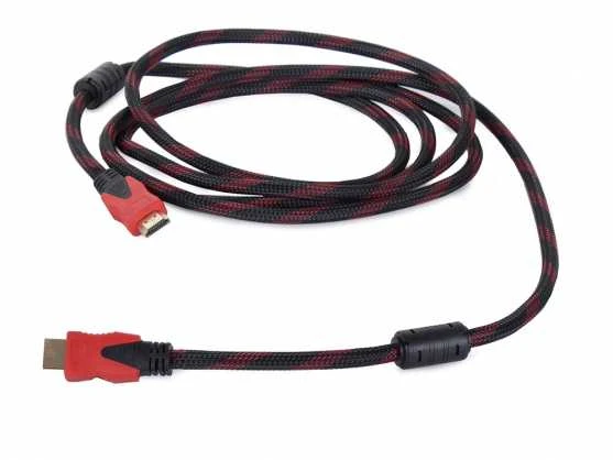 10 metrų ilgio pintas HDMI laidas su feritiniais filtrais