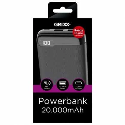 Grixx Powerbank 20000mAh maitinimo tieki