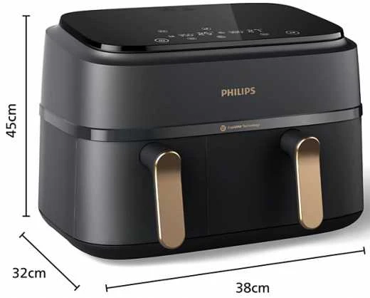 Philips 3000 Series Dviejų krepšelių gruzdintuvė NA352/00