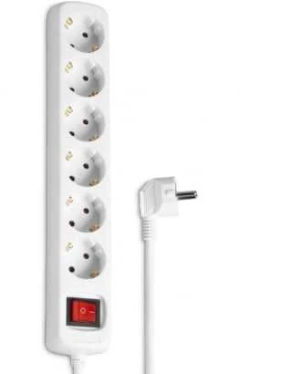 Hama 00108833 - 6 kintamosios srovės lizdas (-ai) - 230 V - 16 A - 3500 W - Baltas - Plastikas