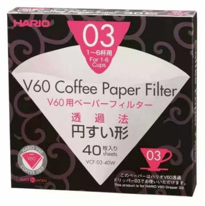 Hario V60-03 kavos filtrai pakuotė