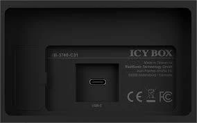 ICY BOX IB-3740-C31 USB 3.1 Type-C SINGLE korpusas, skirtas 4x2,5/3,5 colio SATA HDD / SSD diskams