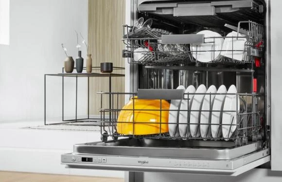 Įmontuojama indaplovė WHIRLPOOL WIC 3C26 F, Energijos klasė E (sena A++) 60 cm, Trečias krepšelis, 8 programos