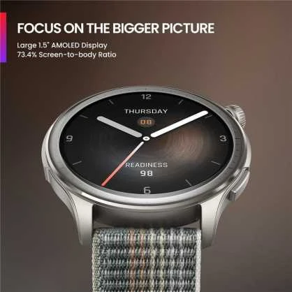 Išmanusis laikrodis Amazfit Balance, Tamsiai pilkos spalvos korpusas su juodos spalvos dirželiu