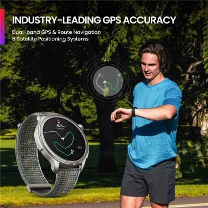 Išmanusis laikrodis Amazfit Balance, Tamsiai pilkos spalvos korpusas su juodos spalvos dirželiu