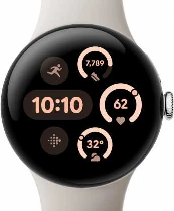 Išmanusis laikrodis Google Pixel Watch 3 AMOLED 45 mm Digital Jutiklinis ekranas 4G Sidabrinis Wi-Fi GPS (satellite)