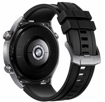 Išmanusis laikrodis Huawei Watch Ultimate Expedition, Sidabrinės ir juodos spalvos korpusas su juodu dirželiu