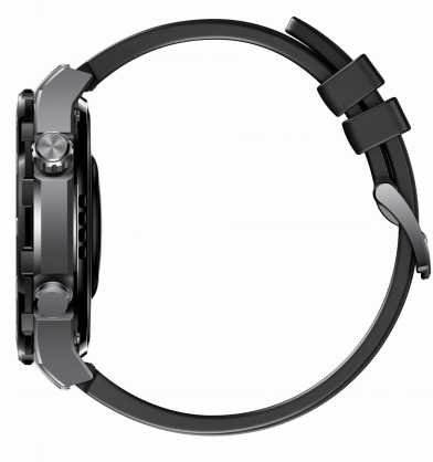 Išmanusis laikrodis Huawei Watch Ultimate Expedition, Sidabrinės ir juodos spalvos korpusas su juodu dirželiu