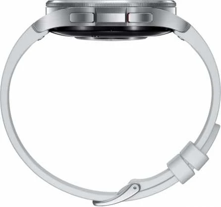 Išmanusis laikrodis Samsung Galaxy Watch 6 Classic LTE, 47 mm, Sidabrinės spalvos korpusas su pilkos spalvos dirželiu