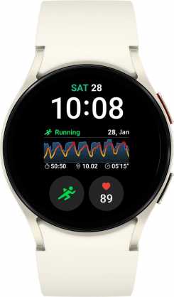 Išmanusis laikrodis Samsung Galaxy Watch 6 BT, 40 mm, auksinės spalvos korpusas su kreminės spalvos dirželiu
