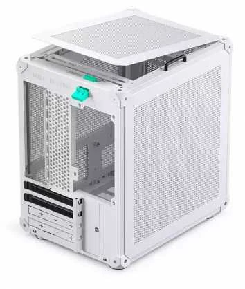 Jonsbo C6 PC-kompiuterio korpusas, Mini-Tower, ITX, mit Tragegriff – baltos spalvos