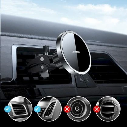 Automobilinis laikiklis-įkroviklis Joyroom JR-ZS240 MagSafe 15W juodas
