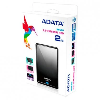 Išorinis kietasis diskas Adata HV620S 2TB, USB 3.1, Juodas