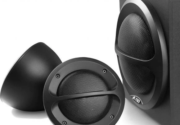 Kompiuterio kolonėlės Fenda F&D A111X 2.1 daugialypės terpės garsiakalbiai, 35 W RMS (11 Wx2 + 13 W), 2x4 colių palydovai + 4 colių žemųjų dažnių garsiakalbis, BT 5.0 / AUX / USB / FM / nuotolinio valdymo pultas / medinis / Juodas