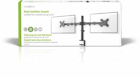 Laikiklis Nedis Dual Ekranas Desk Stand -pöytäjalka kahdelle näytölle
