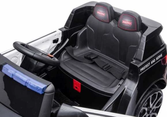 Lean Cars Vienvietis policijos elektromobilis BBH-021, baltas