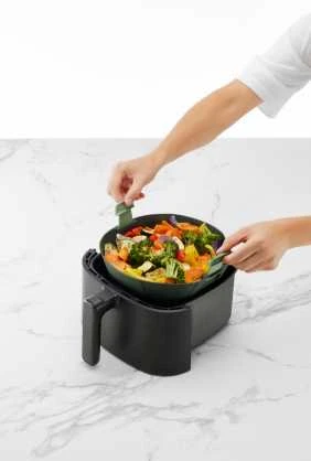 Lékué Silikoninis įdėklas karšto oro gruzdintuvei, žalia, 25 cm