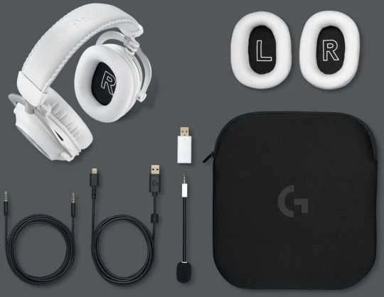 Logitech G Pro X 2 Lightspeed belaidės ausinės žaidimams, Baltos spalvos