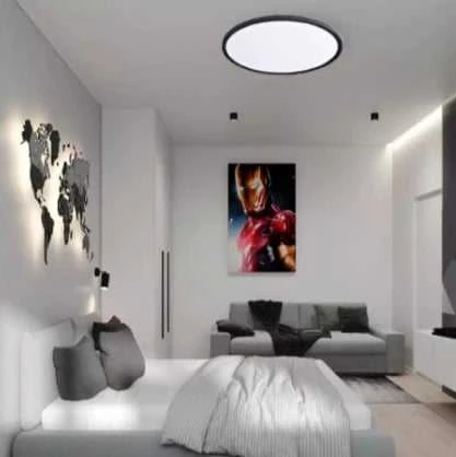 Lubinis šviestuvas Kinkiet Eko-Light LED 18W 3CCT 2160lm 230*25mm. IP44 Juodas