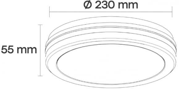 Lubinis šviestuvas Visional Naświetlacz Duralamp LED 20W 3CCT 2400lm 230*55mm IP65 Baltas