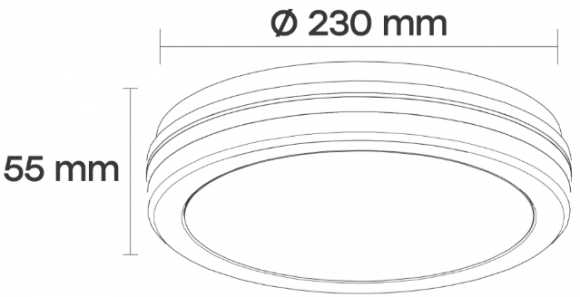 Lubinis šviestuvas Visional LED vandeniui atsparus šviestuvas su PIR judesio jutikliu 20W, 3CCT, 2400Lm
