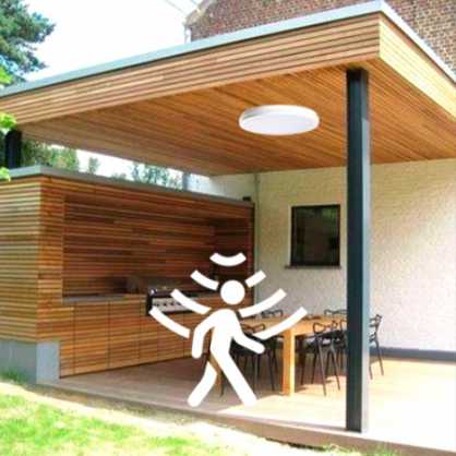 Lubinis šviestuvas Visional LED vandeniui atsparus šviestuvas su PIR judesio jutikliu 20W, 3CCT, 2400Lm