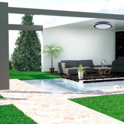 Lubinis šviestuvas Visional LED prožektorius 30W 3CCT 3600lm 300*55mm. IP65 Juodas