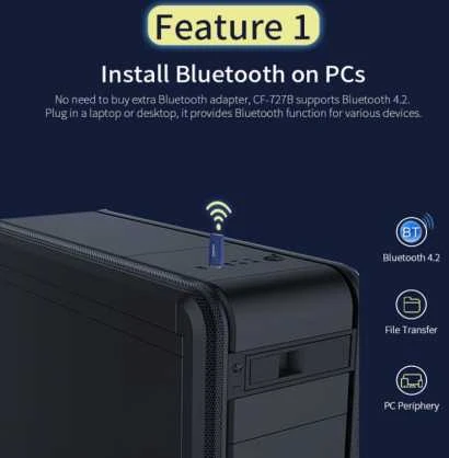 „Comfast WiFi“, „Bluetooth“ USB adapteris, 1300 Mbps, 2,4 GHz, 5 GHz