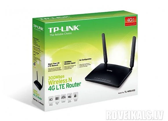 TP-Link TL-MR6400 belaidis maršrutizatorius Greitas eternetas Viena juosta (2,4 GHz) 4G Juoda
