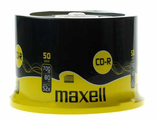 CD-R diskai MAXELL, 700MB, 52X, 80min., 50 vnt., rietuvėje