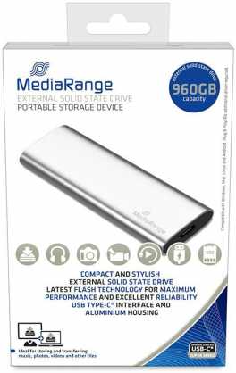 Kietasis diskas MediaRange MR1103 960GB SSD išorinis diskas Sidabrinė (MR1103)
