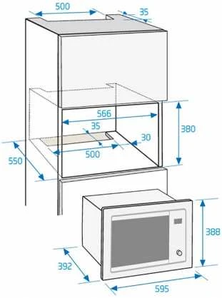 Mikrobangų krosnelė Microwave orkaitė BEKO BMGB25333WG